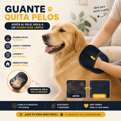 Guante atrapa Pelos